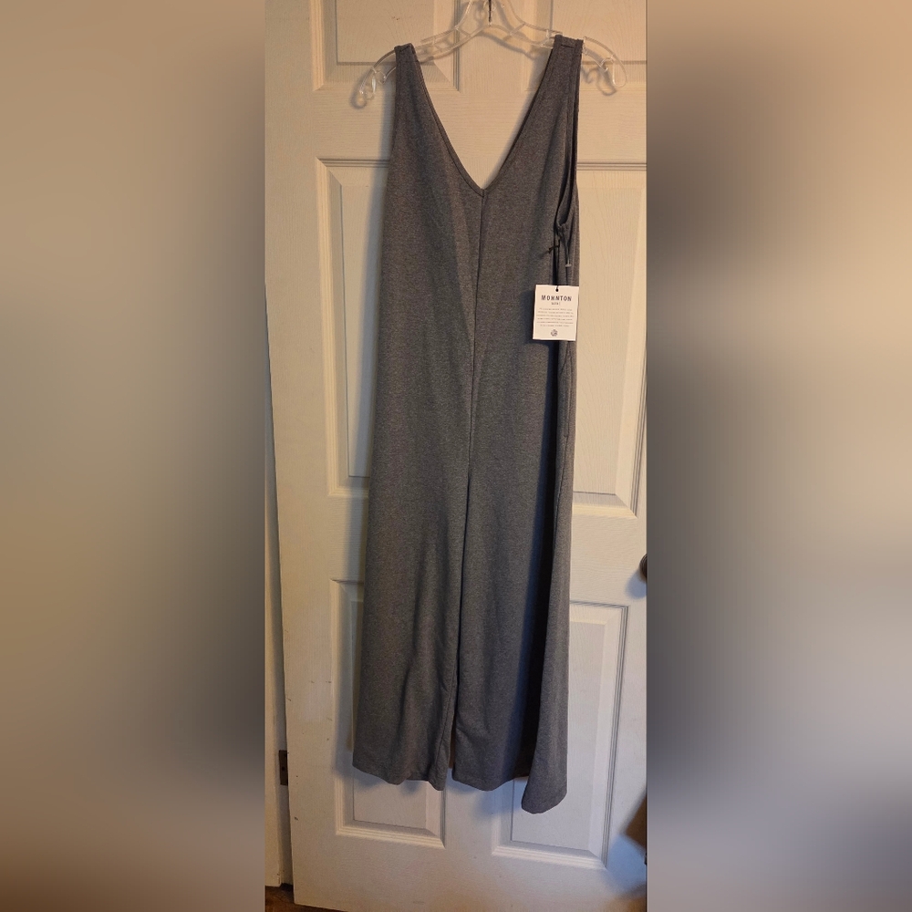 Mohnton Made Gray Sleeveless Jumpsuit- Medium NWT - Picture 3 of 15